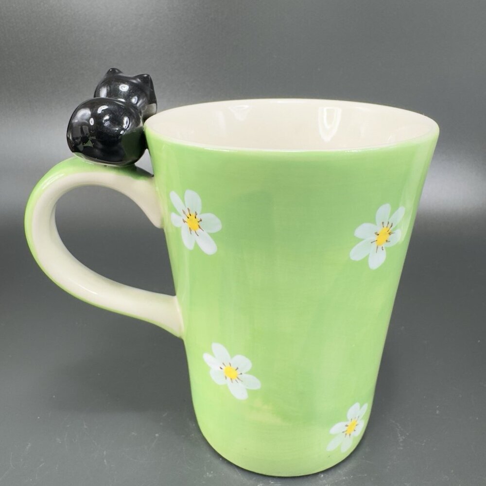 Herman Dodge & Son Homestead Collection Ceramic Kitty Cat Coffee Mug Cup Coaster - Picture 13 of 14